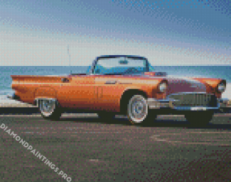 Orange Thunderbird Car Diamond Painting