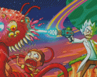 Rick And Morty Battle diamond painting