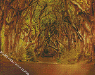 Trees Road Game Of Thrones Landscape Diamond Painting