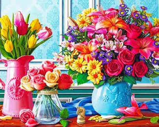Vases Of Flowers diamond painting