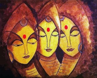 Abstract Indian Women Diamond Painting