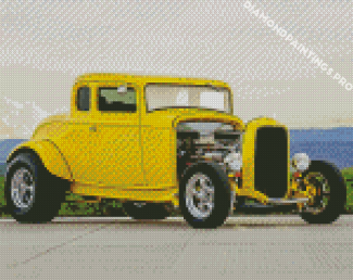 Yellow 32 Ford Coupe Diamond Painting