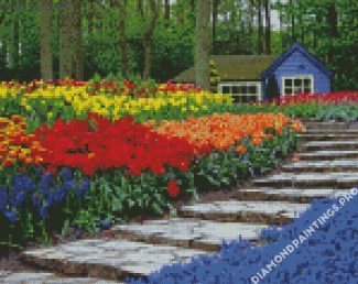 A Path To The Garden Landscape Diamond Painting