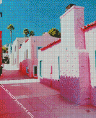 Pink Village Diamond Painting