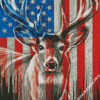 American Flag Deer Diamond Painting