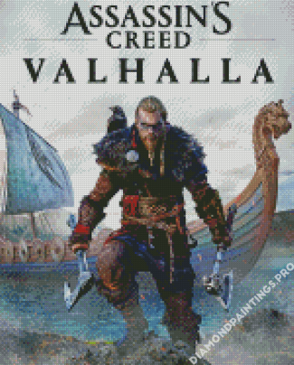 Assassins Creed Valhalla Game Poster Diamond Painting