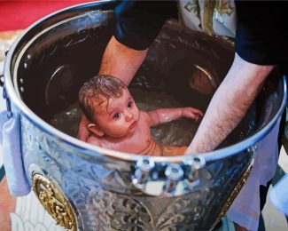 Baptism Baby In Church Diamond Painting