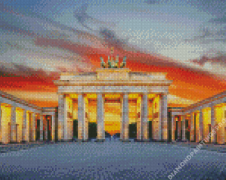 Brandenburg Gate At Sunset Diamond Painting