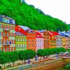 Colorful Buildings In Karlovy Vary Diamond Painting
