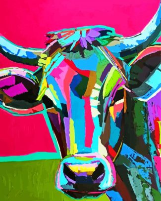 Pop Art Colorful Cow Diamond Painting