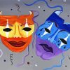Comedy Tragedy Masks Diamond Painting