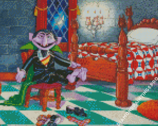 Count Von Count Character Diamond Painting