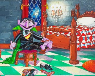 Count Von Count Character Diamond Painting