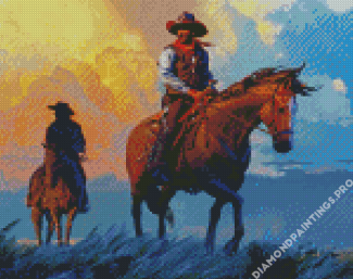 Cowboys And Horses Diamond Painting
