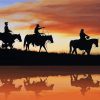 Cowboys And Indians Silhouette Diamond Painting