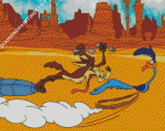 Coyote And The Road Runner Diamond Painting