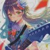 Anime Girl Playing Electric Guitar Diamond Painting