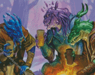 Dragonborn Game Characters Diamond Painting