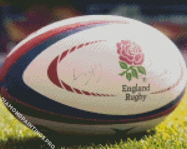 England National Rugby Ball Diamond Painting