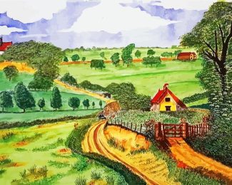 English Countryside Art Diamond Painting