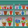 Flowers In A Cupboard Diamond Painting