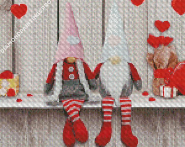 Gnomes Valentine Day Diamond Painting