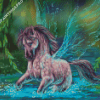 Horse With Wings In Water Diamond Painting