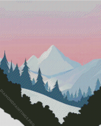 Mountains Art Diamond Painting
