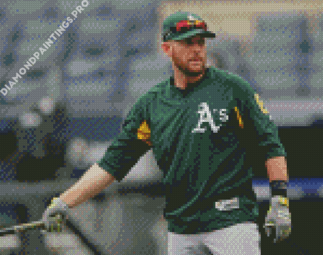 Jed Lowrie Baseball Player Diamond Painting