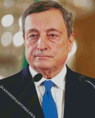 Mario Draghi Ministre Of Italy Diamond Painting