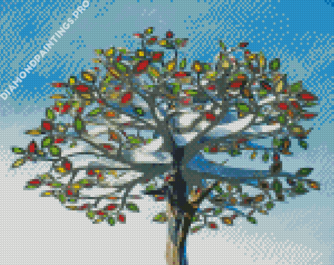 Metal Tree Of Seasons Diamond Painting