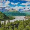 Mountains June Alaska Landscape Diamond Painting