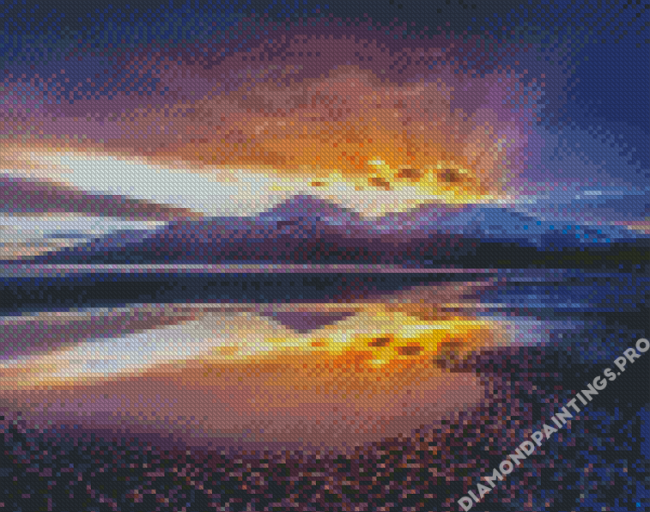 Mourne Mountains Water Reflection Diamond Painting