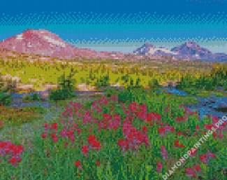 Oregon Mountains Landscape Diamond Painting
