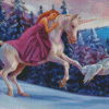 Princess And Unicorn Diamond Painting