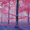 Purple Fall Forest Diamond Painting