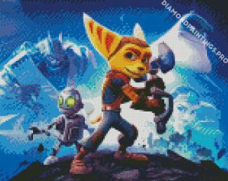 Ratchet And Clank Game Characters Diamond Painting