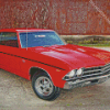 Red Chevy Chevelle Diamond Painting