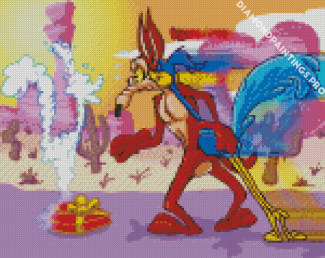 Roadrunner And Coyote Characters Diamond Painting