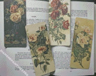 Rose Floral Bookmark Diamond Painting