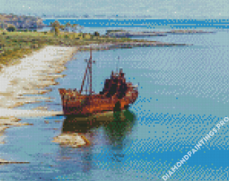 Rusty Wrack Ship Diamond Painting