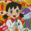 Shizuka Drinking Juice Diamond Painting