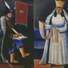 Shota Rustaveli And Queen Tamar Pirosmani Diamond Painting