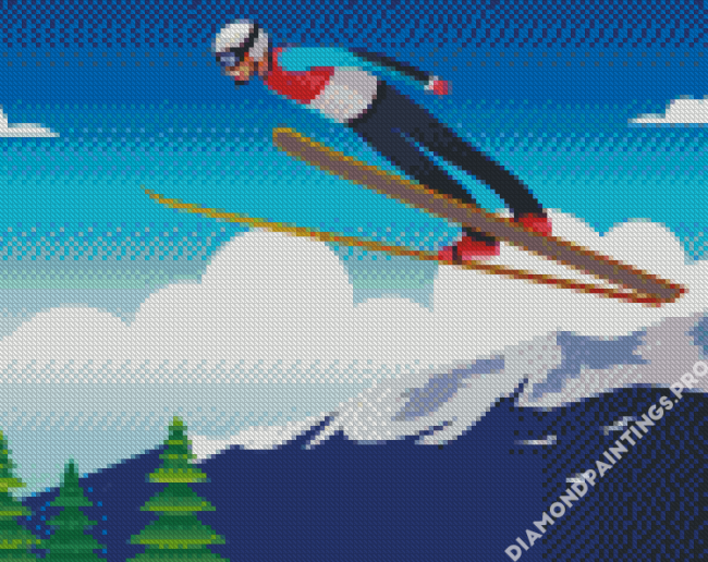 Ski Jump Diamond Painting