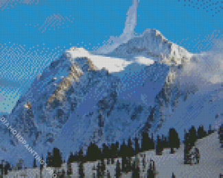 Snowy Mt Baker Diamond Painting