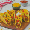 South Of The Border Beef Tacos Diamond Painting