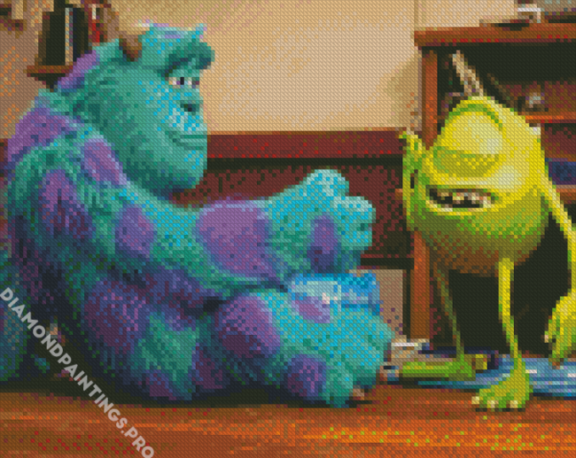 Sully And Mike Cartoon Diamond Painting