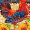 Sunflowers With Rooster Art Diamond Painting