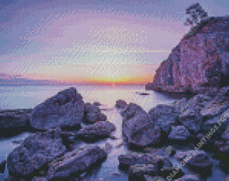 Torquay Beach At Sunset Diamond Painting