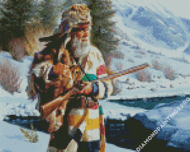 Trapper Mountain Man Diamond Painting